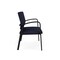 Lesro Newport 2 Seat Tandem Seating Metal Frame No Center Arms, Black, OH Navy Upholstery NP1501 - alternate 2